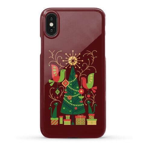 Vintage Christmas Tree Decorating Phone Case